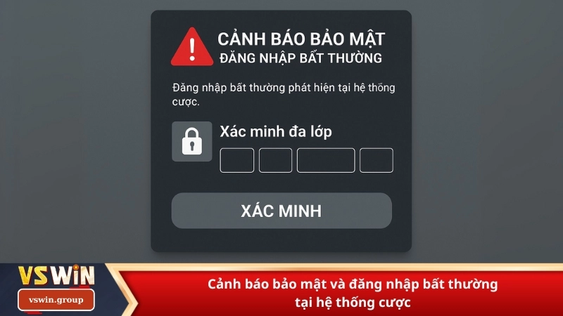 Cảnh báo bảo mật và đăng nhập bất thường tại hệ thống cược
