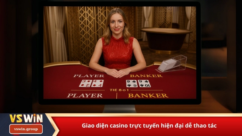 Giao diện casino trực tuyến hiện đại dễ thao tác