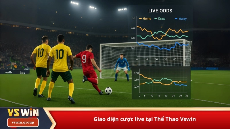 Giao diện cược live tại Thể Thao Vswin