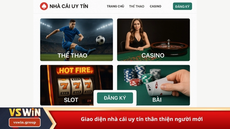 Giao diện nhà cái uy tín thân thiện người mới