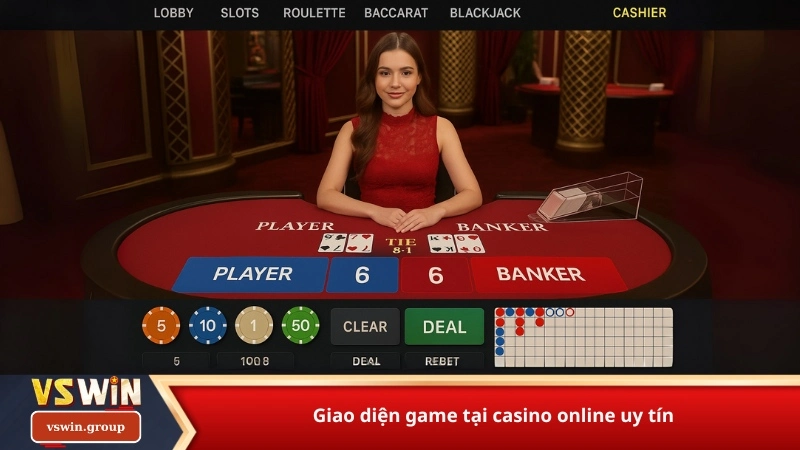 Giao diện game tại casino online uy tín