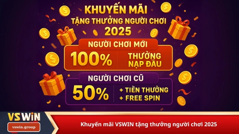 Khuyến mãi VSWIN tặng thưởng người chơi 2025
